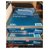 2 Boxes of 3 Tab File Folders  100 Cnt Each