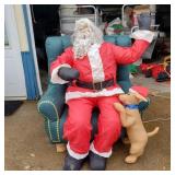 Inflatable Santa Waving w/Dog