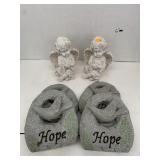 4 Ct. Hope/Peace Garden Decor, 2 Ct. Angel Decor