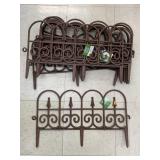 Approx 11 Brown Plastic Garden Fence Pieces