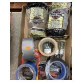 Lot Of Tape, Steel Wool, Paintbrushes, MISC