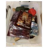 Tote w/Lid Of MISC Items