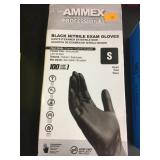 Amex Professional Black Nitrile Exam Gloves