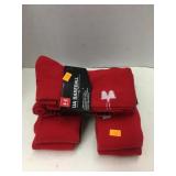 Qty 3 Under Armour Baseball SocksRed size Adult