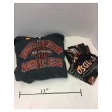 Harley Davidson Zip Up Hoodie and Bandana