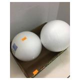 Qty 2 Styrofoam Balls