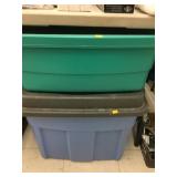 Qty 2 Rubbermaid Storage Totes