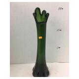 Livonia Tall Green Glass Vase