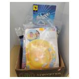 Flat of Swimming Floating Items & Hand Pump