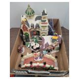 Flat of Christmas Villages & Accessories