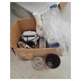 Box Lot of Kitchen Items & Vases