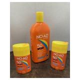 3 Ct. No-AD Sun Care Lotion/Sticks