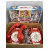 Vntg. 2 Ct. Battery Operated Home Button