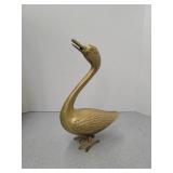 Brass Duck Figure  9.5 Inches