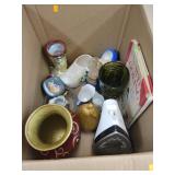 Misc Box Lot/ Decor/Iron/Cookbook Etc