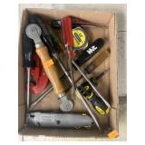 Flat of Tools Screwdrivers/Tape Measure  Etc