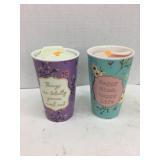 Qty 2 Ceramic Travel Mugs