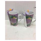 Qty 2 Ceramic Latte Mug Set