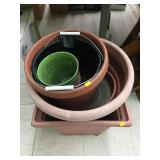 Stack of Various Sized Pots and Planters