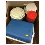 Qty 4 Thermoses and Small Cooler