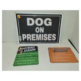 3 Metal Signs (1-12x14 & 2-6 x 7)