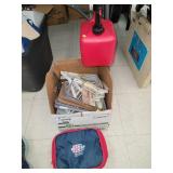 Box W/ Shelf Brackets/Lunch Bag & Gas Can
