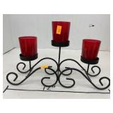 Wrought iron Candle Holders.  12x7.5in