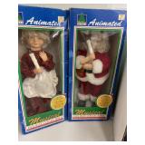 Musical Santa & Mrs. Claus. Approx 15in.