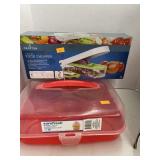 2pc. Kitchen Lot. Food Chopper & Cupcake carrier