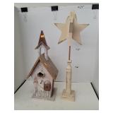 2 Piece Rustic Decor/ 1 Is Birdhouse
