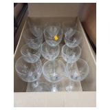 Box Lot of Wine Glasses