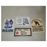 Lot if 4 Signs