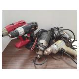3 Electric Drills & 2 Cordless Drills  No