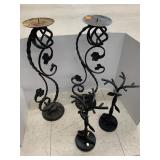 4 Ct. Metal Candle Holders, Decor