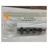 4 Electro played sterling rings Size: 7.25