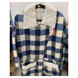 Womens Checkered Coat Sz.8-10