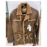 Leather Jacket W/Belt Sz.Mens L