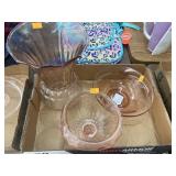 Pink Glassware/Vase/Bowl Etc