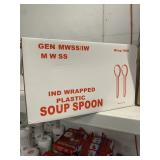 Ind wrapped plastic soup spoon