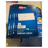 5 Avery address labels