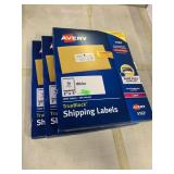 3 packs of  Avery shipping labels