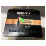 Duracell optimum AA 18 batteries