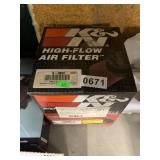 K&N high flow air filter