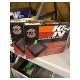 2 K&N high flow air filter