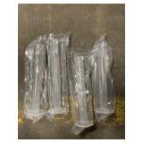 4 eisco  plastic beakers