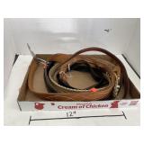 Flat of Various Leather Belts