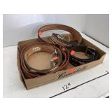 Flat of Vintage Leather Belts