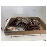 Flat of Various Leather Belts