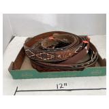Flat of Various Leather Belts