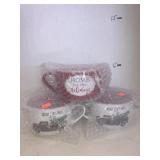3 Ct. 25 fl oz Christmas Soup Mug W/Lid